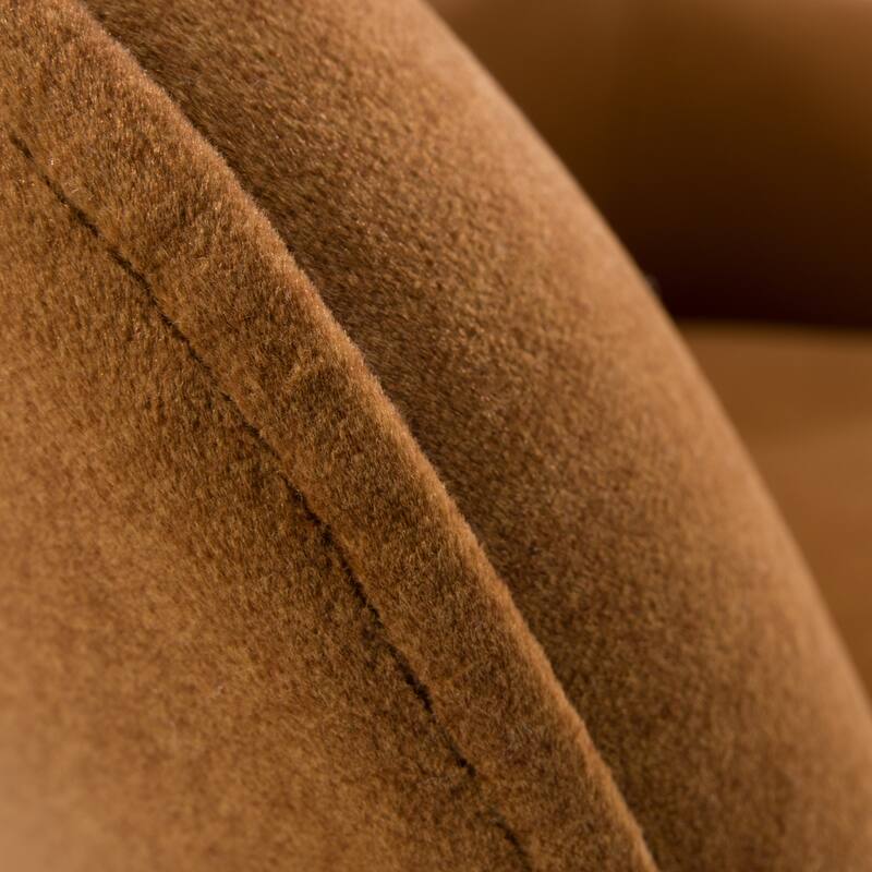 Modrest Risa Modern Rust Fabric Swivel Dining Chair