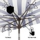 preview thumbnail 69 of 132, 9ft Half Market Umbrella, Scalloped, Crank, Tilt, UV, by JONATHAN Y