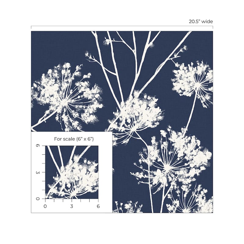 Seabrook Designs Dandelion Fields Non-Woven Unpasted Wallpaper - 20.9 in. W x 33 ft. L