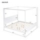 preview thumbnail 5 of 16, Queen/King Size Modern Canopy Platform Bed with Headboard and Footboard - Pine Wood