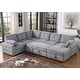 preview thumbnail 12 of 23, Convertible Pull-out Sectional Sofa Loveseat Sleeper with Storage and Pillows