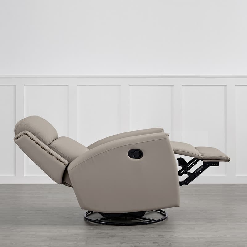 Jerome Swivel Glider Recliner Nursery Chair Manual Push Back Recliner