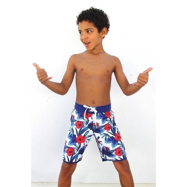 boys white swim shorts