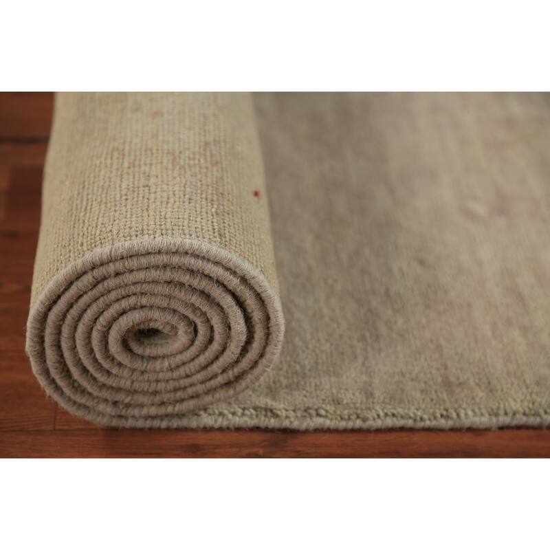 Modern Gabbeh Runner Rug Handmade Wool Carpet - 2'8" x 9'8"