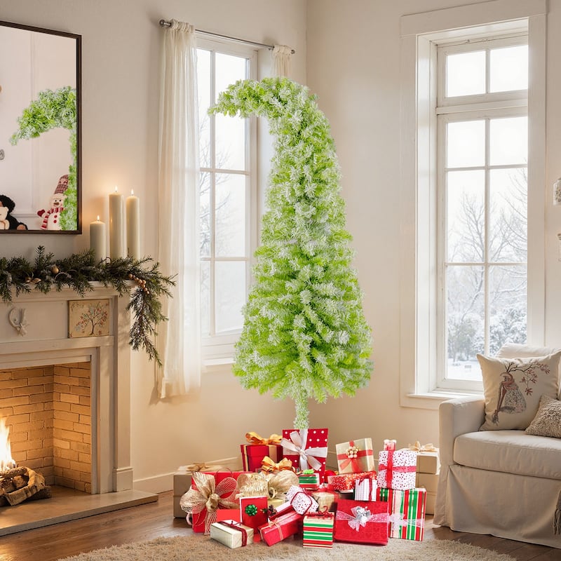 Costway 5/6/7 FT Bendable Christmas Tree with Bendable Top, 290 Branch - See Details