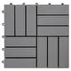 preview thumbnail 3 of 4, vidaXL Decking Tiles 30 pcs Gray Wash 11.8"x11.8" Solid Acacia Wood