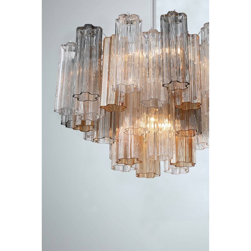 Addis 9 Light Polished Chrome Chandelier - 22"W x 14.25"H x 22"D