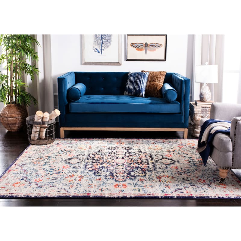 SAFAVIEH Madison Sabire Boho Medallion Distressed Rug