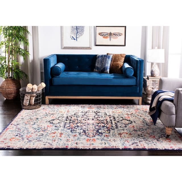 SAFAVIEH Madison Sabire Boho Medallion Distressed Rug