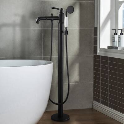 Single Handle Floor Mounted BAthtub Filler with Hand shower
