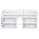 preview thumbnail 3 of 9, Twin Size Kid Low Loft Bed With Two-Tier Shelves