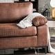 preview thumbnail 8 of 56, OVIOS Mid-Century SUEDE Leather Chaise Reversible Sofa