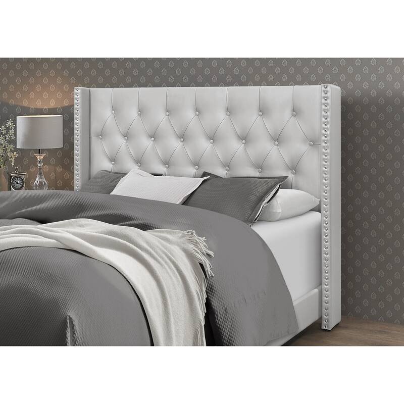 Brady Upholstered Tufted Wingback Panel Bed