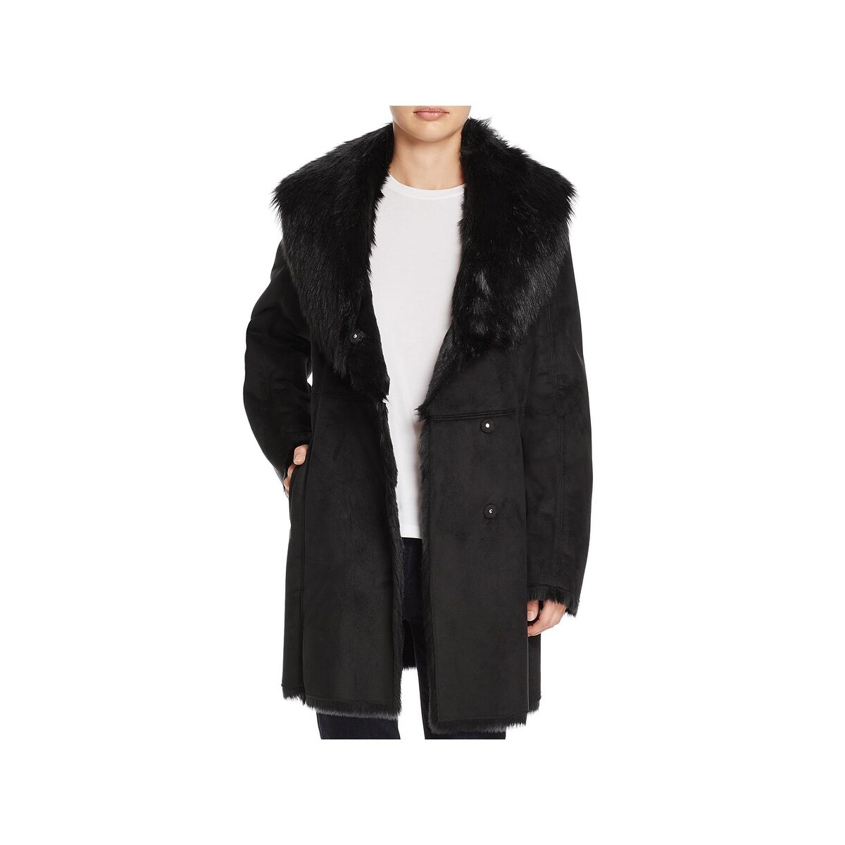 Shop Marc New York By Andrew Marc Womens Faux Fur Coat Winter Midi