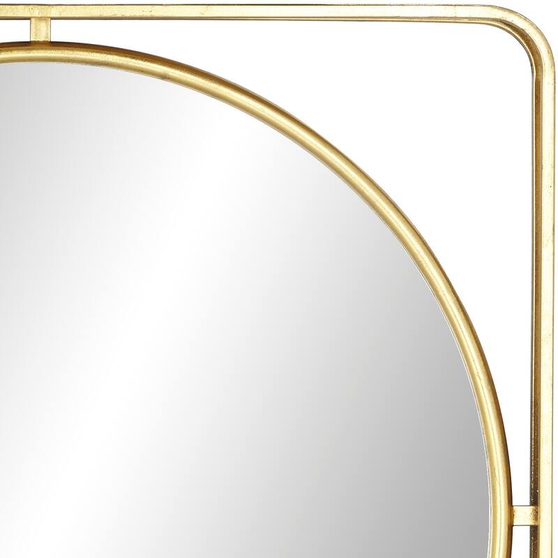 Gold Metal Room Wall Mirror - 34 x 4 x 34Round