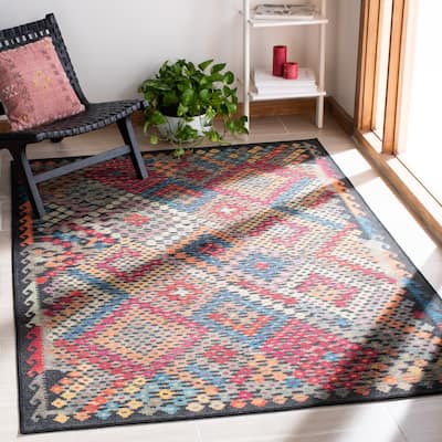 SAFAVIEH Journey Machine Washable Slip Resistant Sebahat Boho Tribal Rug