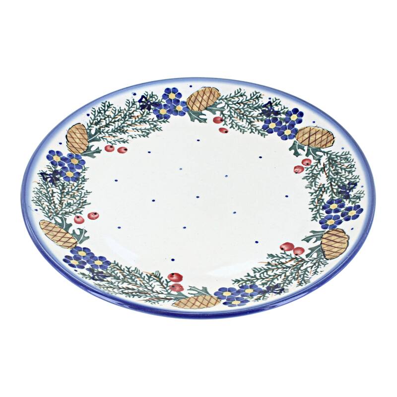 Blue Rose Polish Pottery WR Unikat Dinner Plate - Pincone