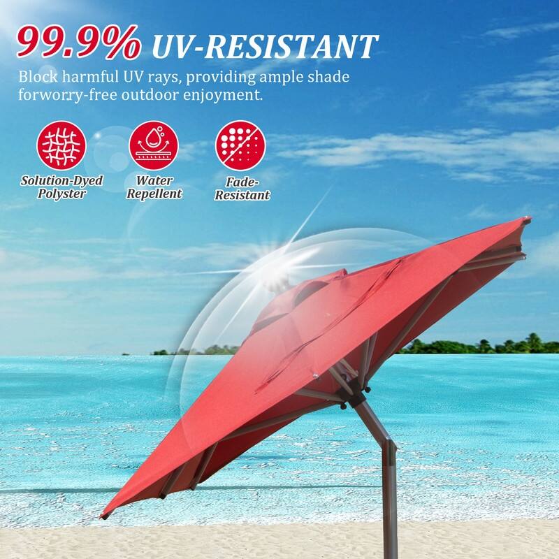Domi Outdoor Living 6' x 4' Tilt Aluminum Patio Umbrella