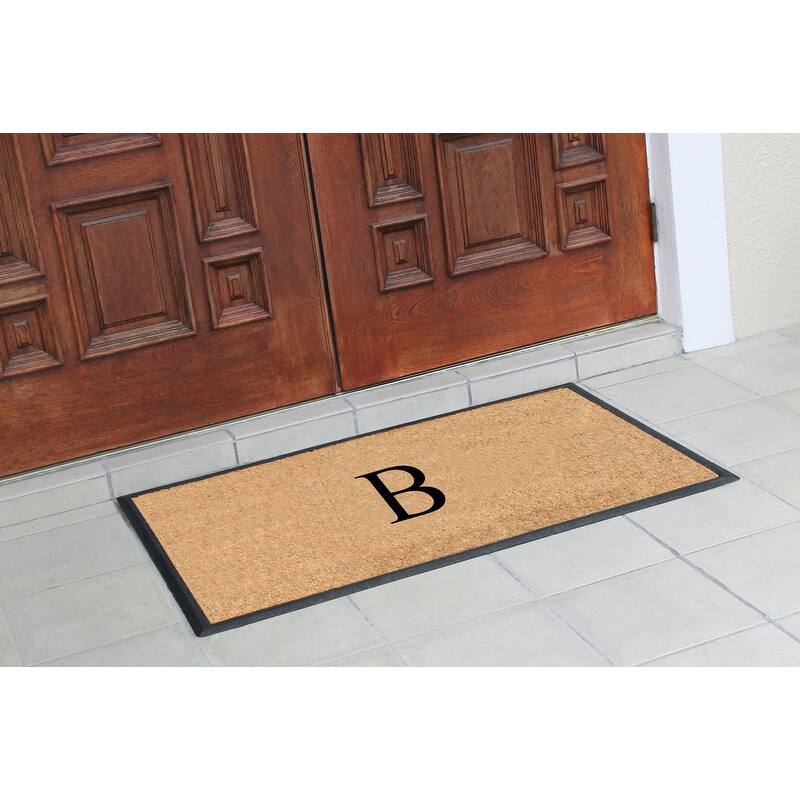 A1HC Rubber and Coir Molded Double Monogrammed Door Mat 30"x48"