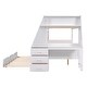 preview thumbnail 10 of 28, Twin Over Full Bunk Bed with Desk, Trundle, and Drawers, Space-Saving Design