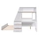 preview thumbnail 10 of 28, Twin over Full Wood Bunk Bed with Trundle, Built-in Desk, Three Storage Drawers & Shelf - Sapce-Saving Design