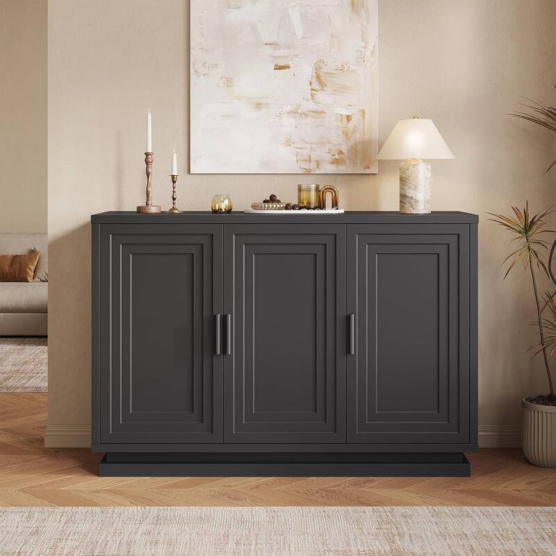 Buffet Sideboard Cabinet with Storage Doors Adjustable Shelves - 3 Doors