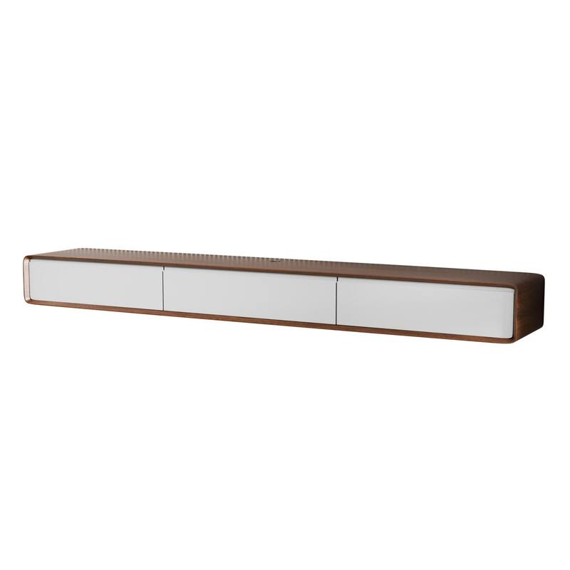 Modland 78" Modern Floating TV Stand Wall Mounted Media Control Center for Living Room - 78