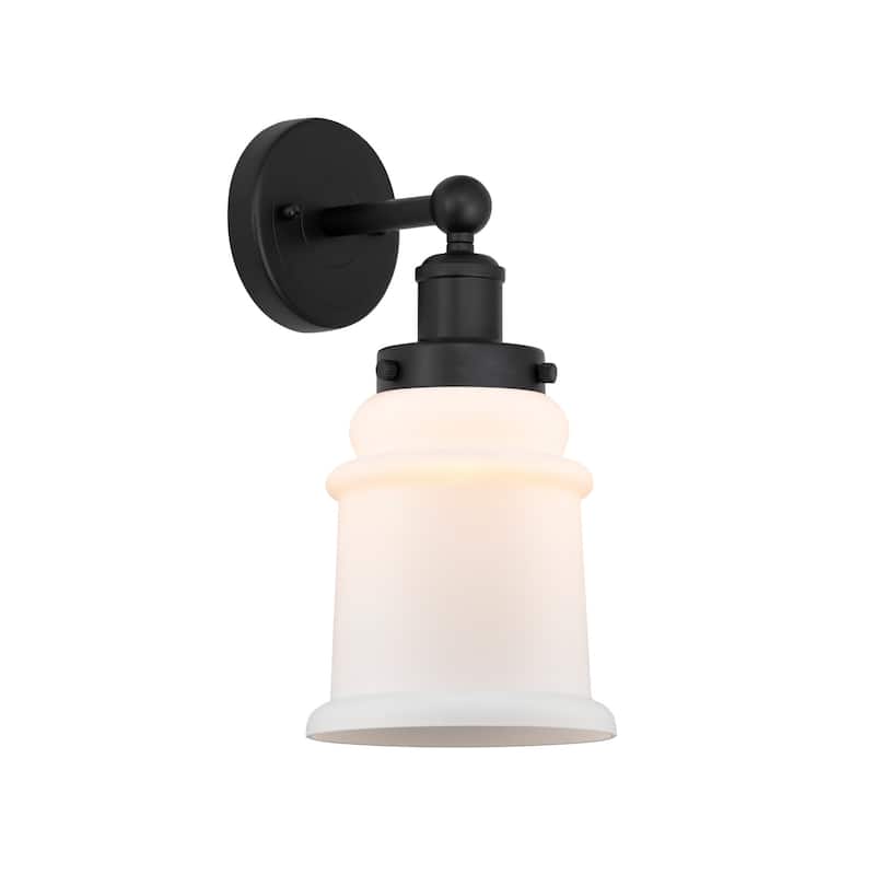 Innovations Lighting 616-1W-13-6 Canton Sconce Canton 13" Tall Wall - Matte Black / Matte White