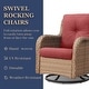 preview thumbnail 14 of 110, Pocassy 3-Piece Outdoor Swivel Bistro Set, Wicker Rocking Chairs