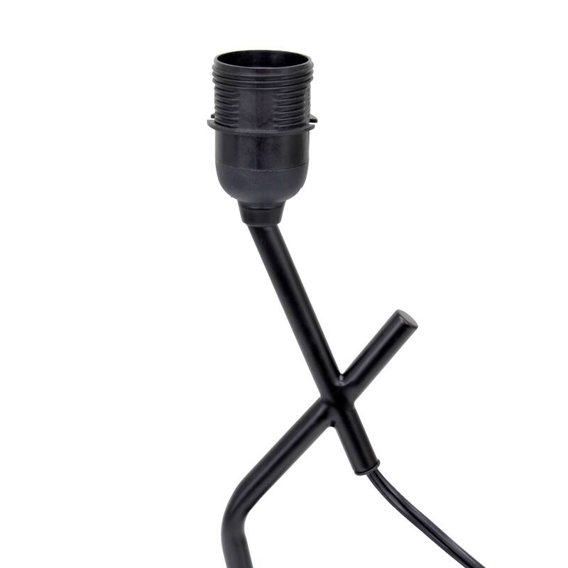 Abstract Angular Table Lamp with Drum Shade - 17" - Black