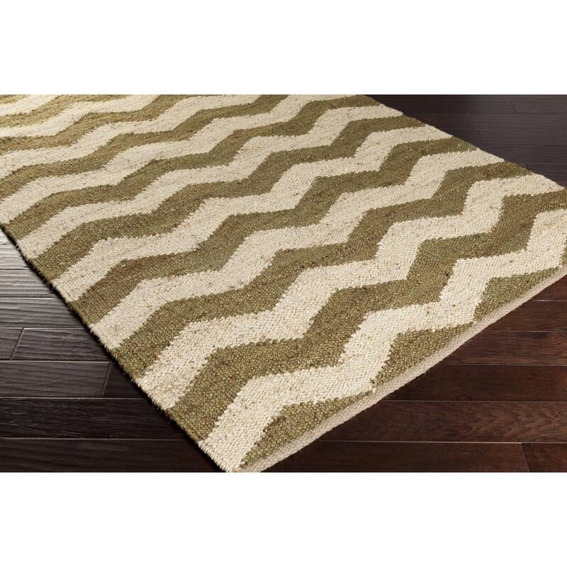 Hand-Woven Henry Natural Jute Chevron Rug