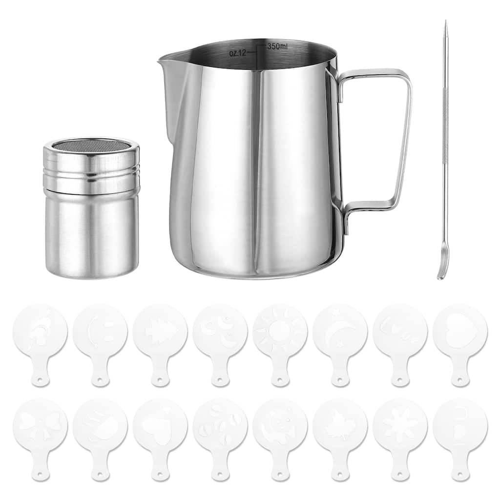 Milk Frothing Pitcher, Pitcher with Decorating Art Pen