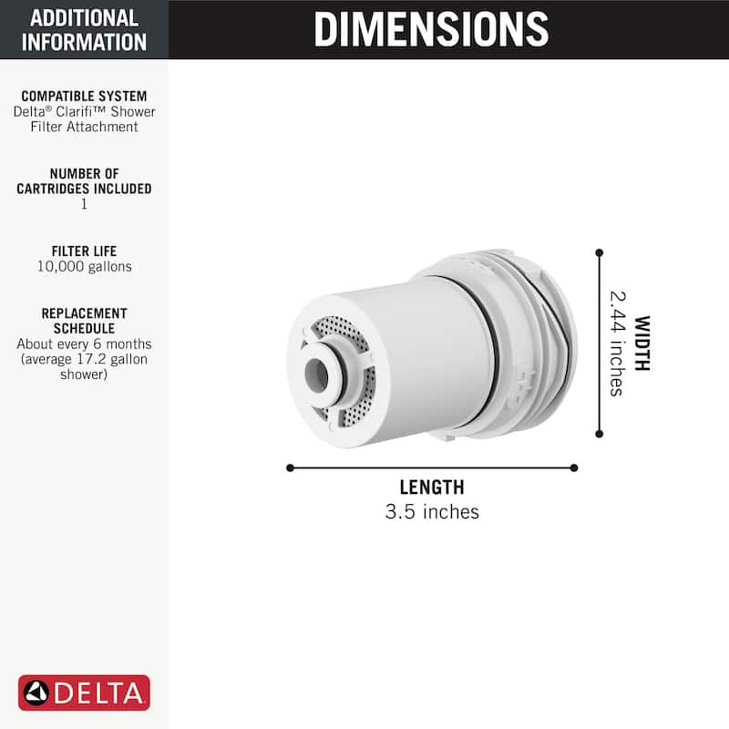 Delta 7RC100 Clarifi Shower Filter Replacement Cartridge