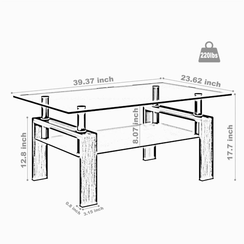 Rectangle Glass Coffee Table