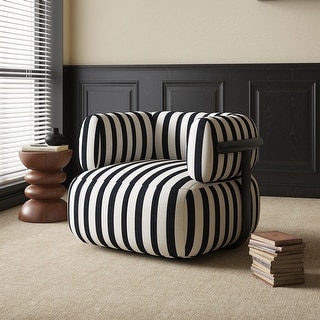 Zebra Striped Accent Chair with Fixed Back - Bed Bath & Beyond