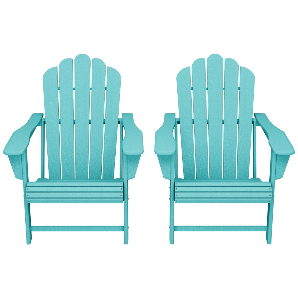 Aderson Outdoor Poly Adirondack Chair with Cupholders (Set of 2)