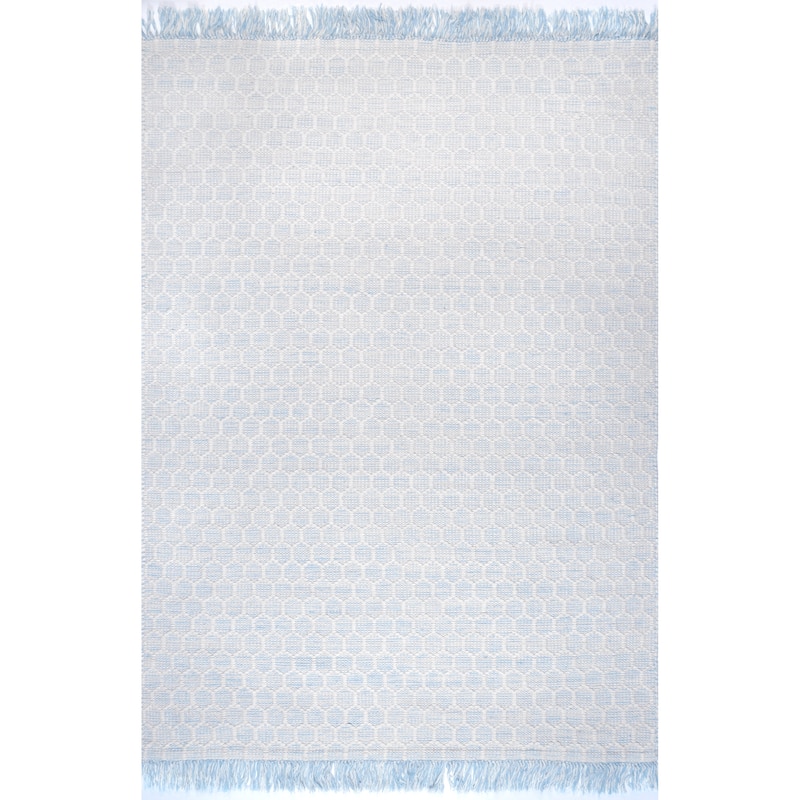 Nuloom Wylie Honeycomb Wool Fringe Rug