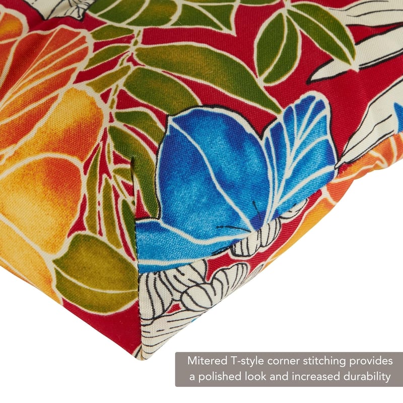 Aloha Floral Outdoor Bench Cushion (Cushion Only)