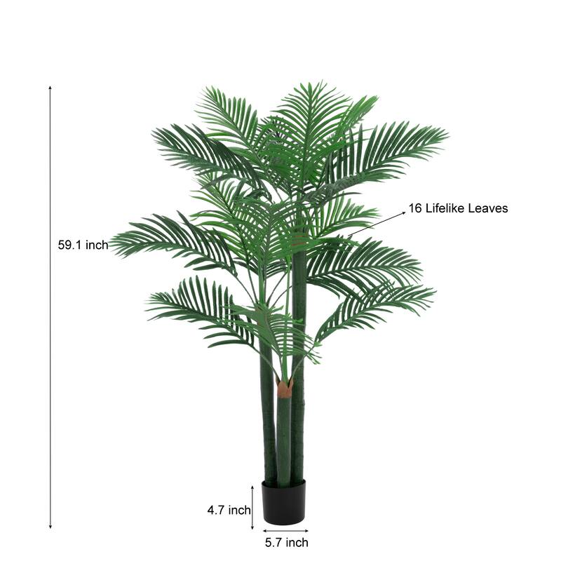 5ft. Golden Cane Palm Artificial Tree - Green