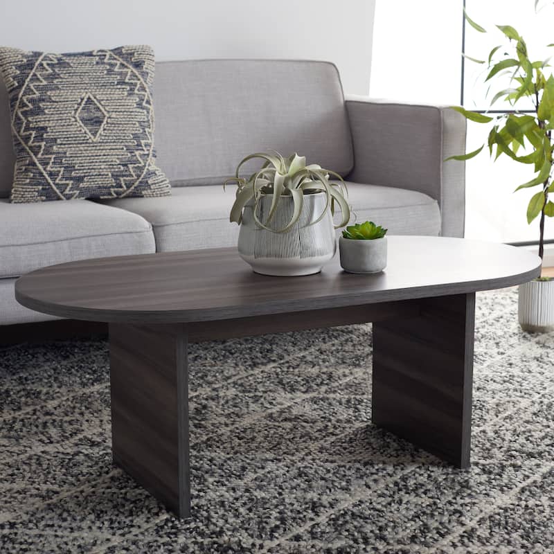 SAFAVIEH Gulzada Modern Oval Coffee Table - 47 In. W x 24 In. D x 18 In. H - 47Wx24Dx18H