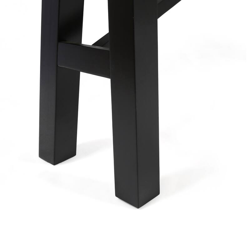 3-Piece Outdoor Patio Picnic Dining Set with 2 Benches, Acacia Wood and Metal Frame