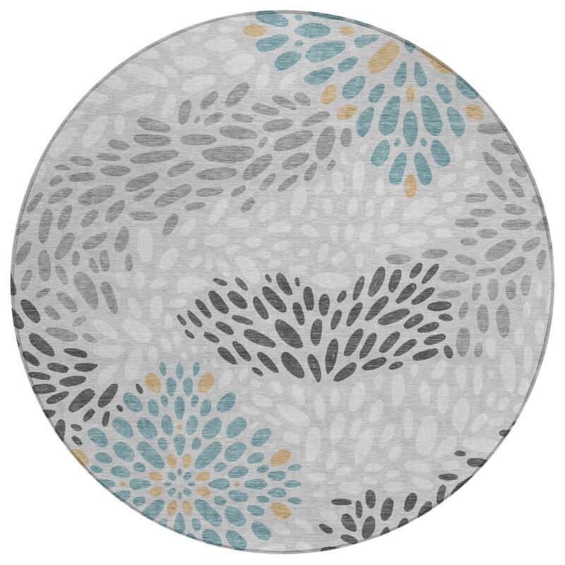 Machine Washable Indoor/ Outdoor Modern Genoa Chantille Rug