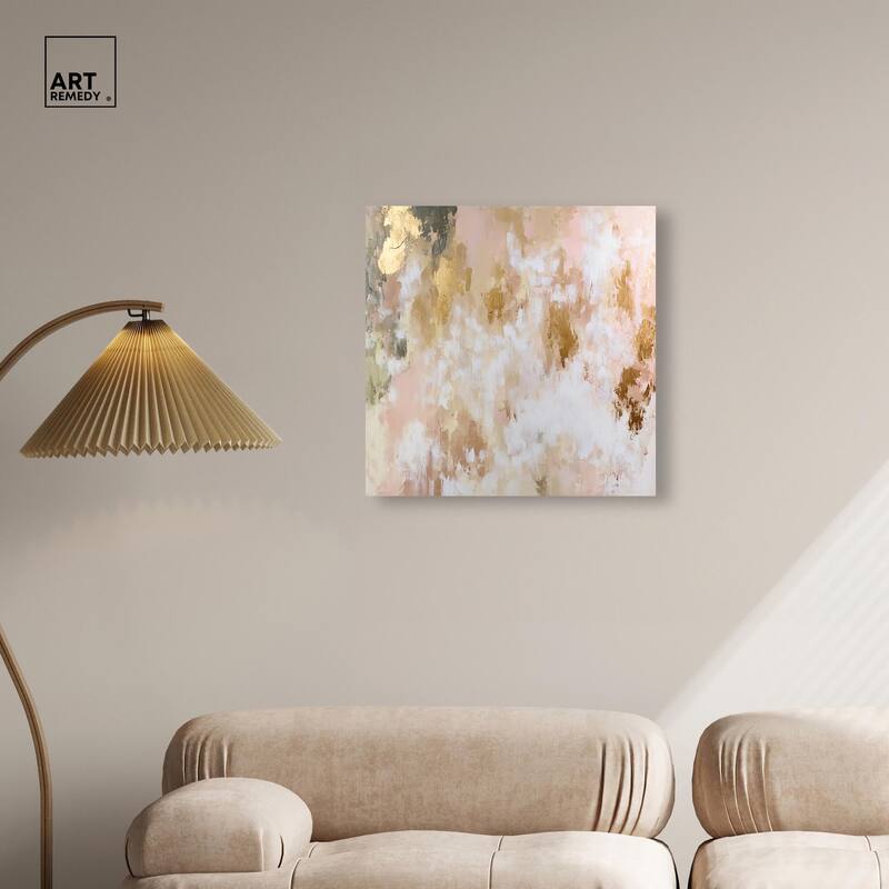 Golden Glimmer Gesture III Canvas by Art Remedy, Gallery Wrapped