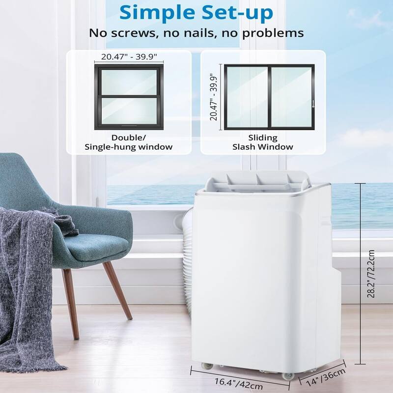 10000 BTU Portable Air Conditioner, 3-in-1 AC Unit with Window Kit