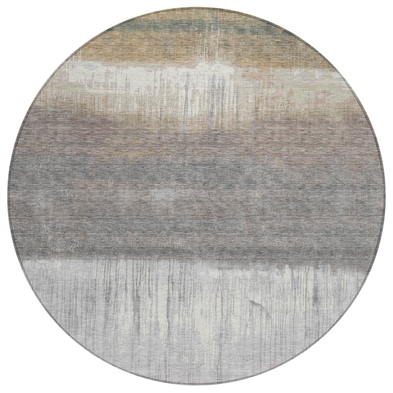 HomeRoots Abstract Transitional Rectangle Outdoor Rug