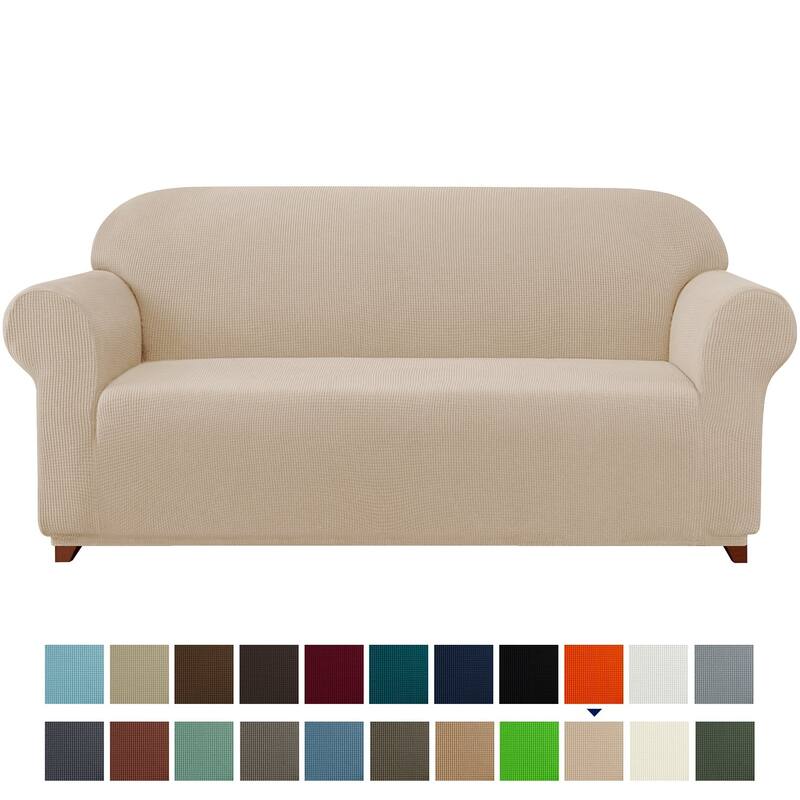 Subrtex 1-Piece Sofa Cover Stretch Soft Couch Loveseat Slipcover