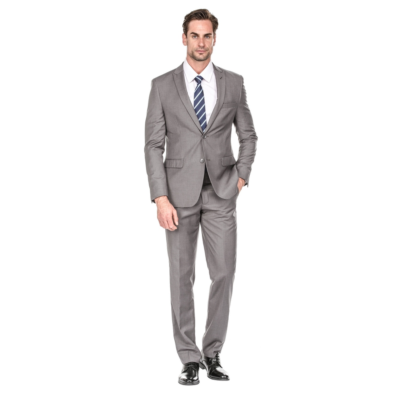 Billy London Mens Slim Fit Stretch 32 Finished Bottom Suit