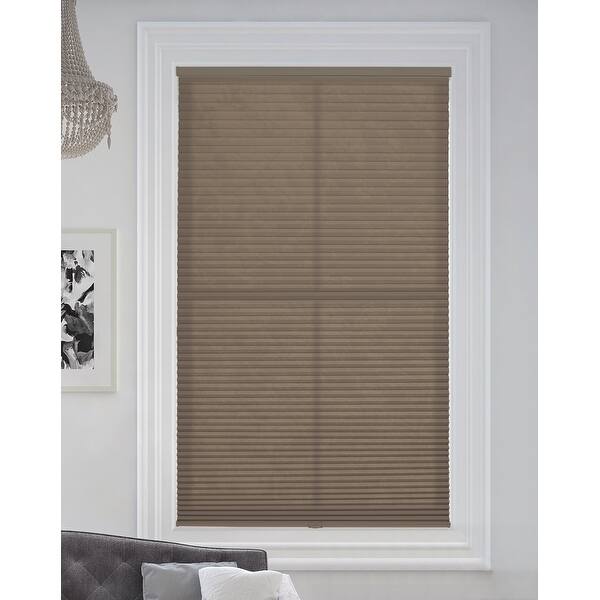 DEZ FURNISHINGS Cordless1.5 Blackout Top Down Bottom Up Cellular Shade, Energy Saver, 18" W X 48" H, Ivory