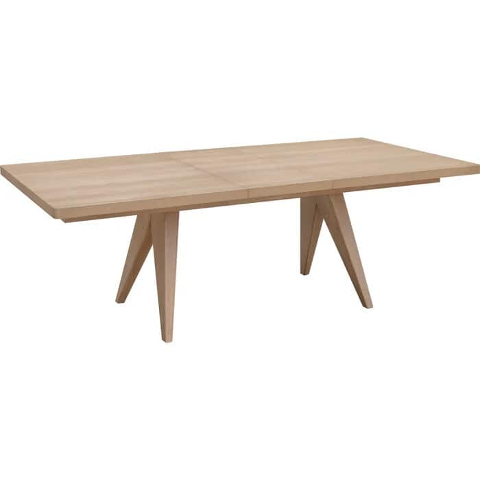 Linwood Ash Wood Rectangular Extension Table in Ginger