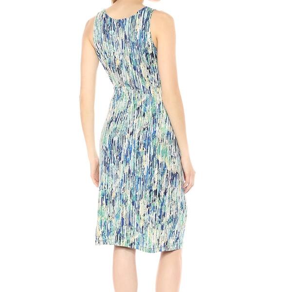 Shop Nic Zoe Green Women S Size Large L Abstract Print Sheath